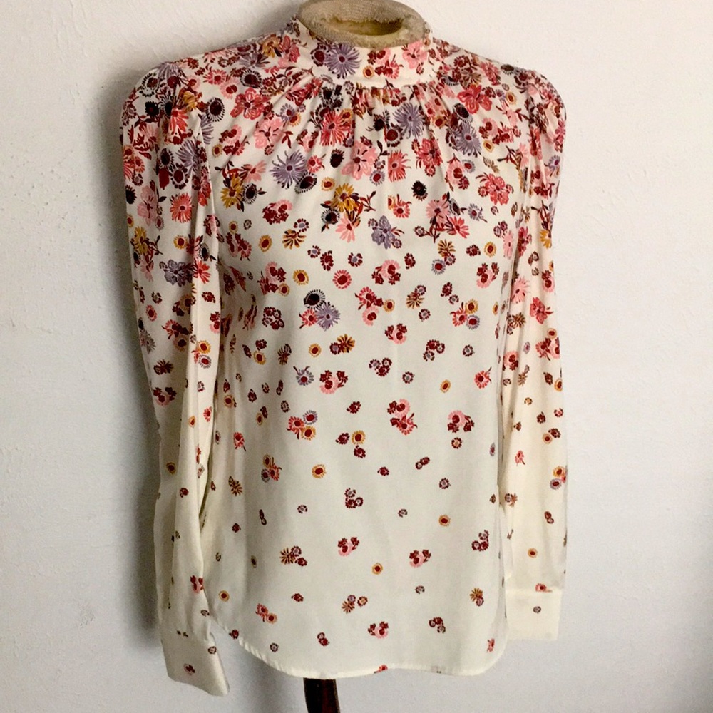 Veronica beard Silk floral print blouse sz 0